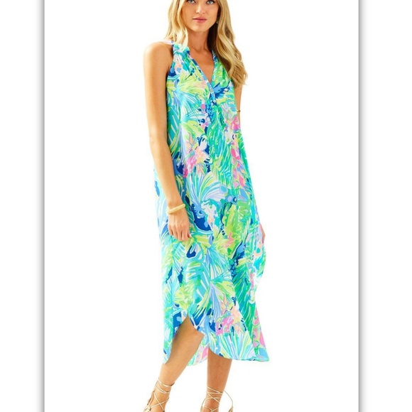 Lilly Pulitzer Dresses & Skirts - Lilly Pulitzer Bailey Silk Midi Dress